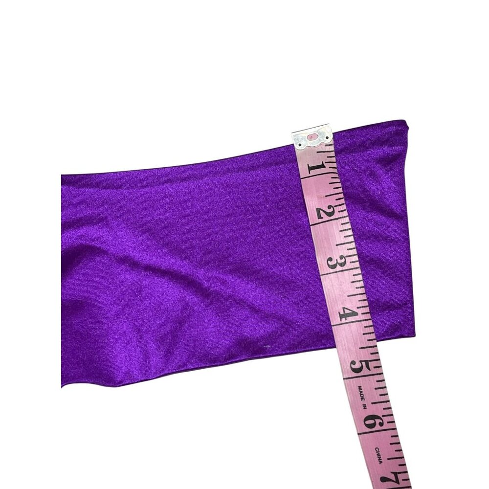 BodyZone Bundle Metallic Super Micro Shorts Shiny Spandex One Size Blue & Purple - Picture 5 of 15